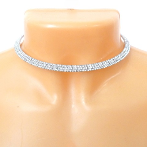 チョーカー ネックレス シルバー3連 GA019C ＜ 多美咲 ONELINE SHOP