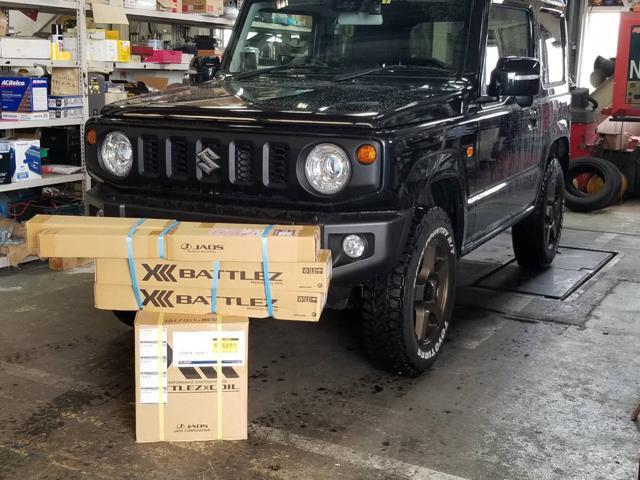 ジムニー JB64W ジャオスリフトアップキット取り付け 滋賀県 甲賀市