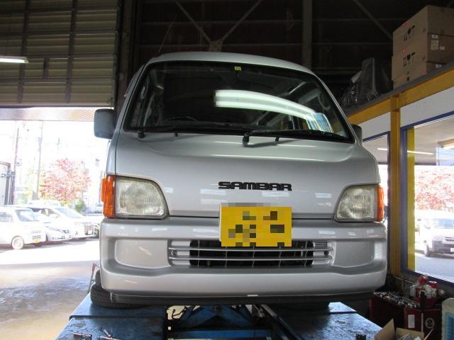 福井市 スバル サンバーバン フロントショックスプリング 交換 修理