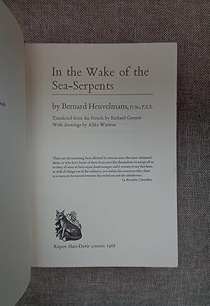In the Wake of the Sea Serpents by Heuvelmans Bernard - AbeBooks