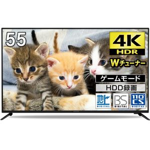 MAXZEN JU55SK04 [55V型 地上・BS・110度CSデジタル 4K対応液晶テレビ
