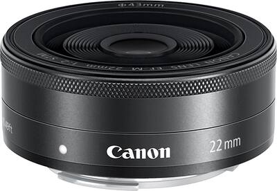 Canon EF M22mm F2 STM Standard Lens for EOS DSLR Cameras Black