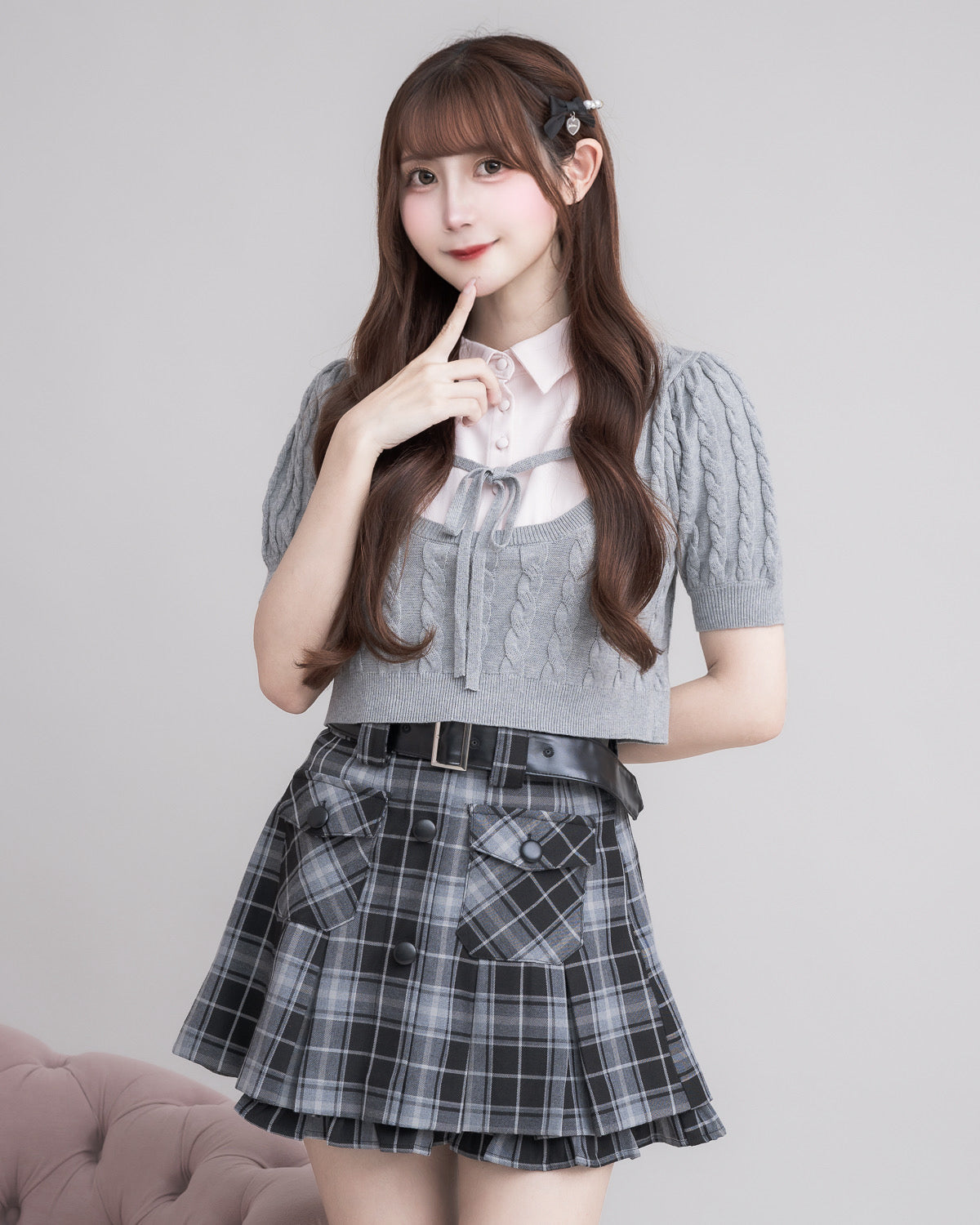 レイヤードケーブルニット – pium