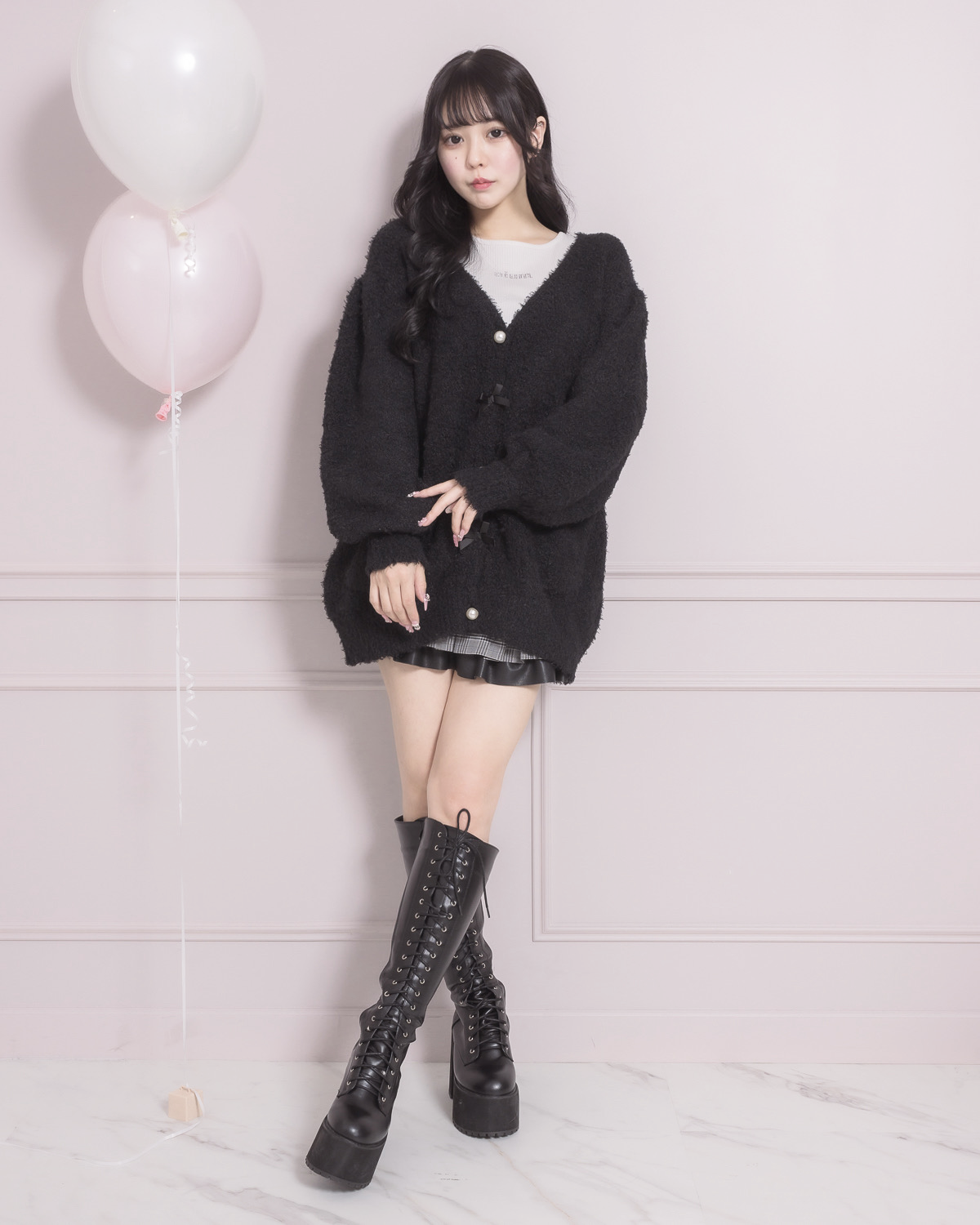 PAULE KA(ポールカ)ニットツイード ワンピース 長袖& ジャケット aoi