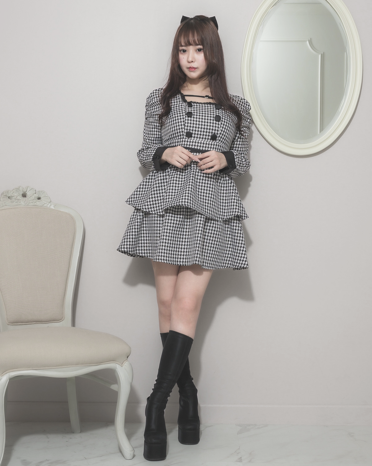 クロスベルトティアードワンピース – pium