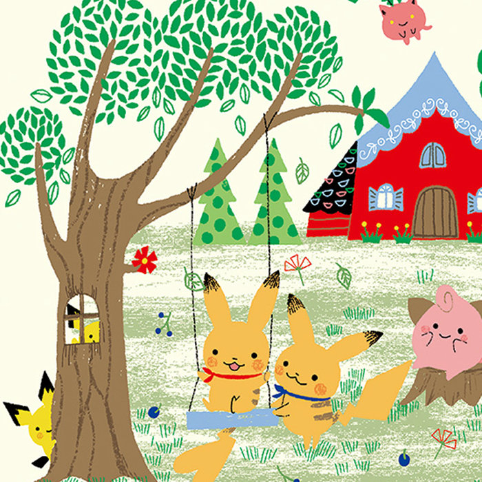 Pokemon little tales 第4弾、ピカチュウにピチューが加わって、森の