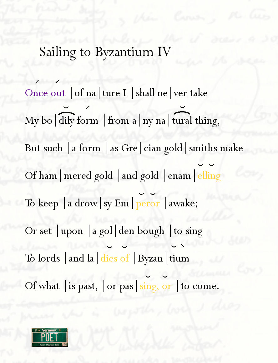 Annotated Sailing to Byzantium | PoemShape