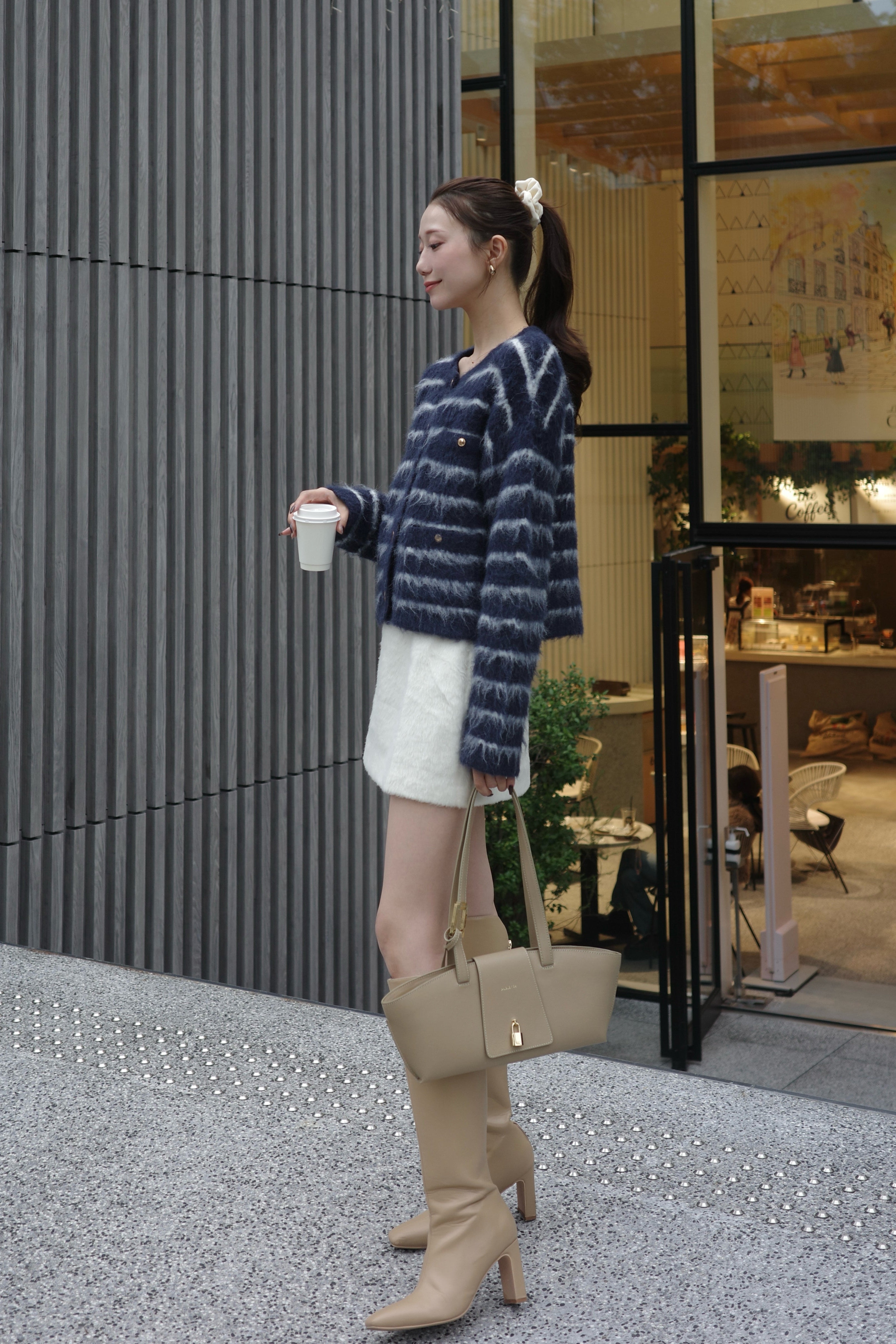 ロゴジップスクエアトゥロングブーツ – poláura OFFICIAL ONLINE STORE