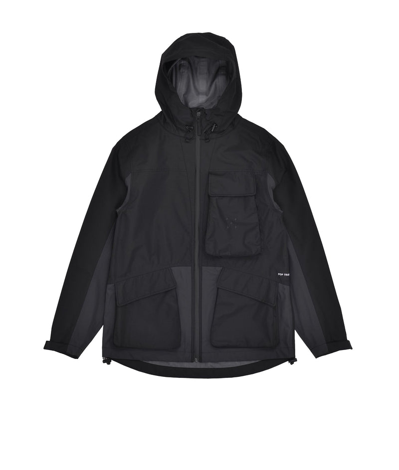 Pop Big Pocket Hooded Tech Jacket Black/Anthracite