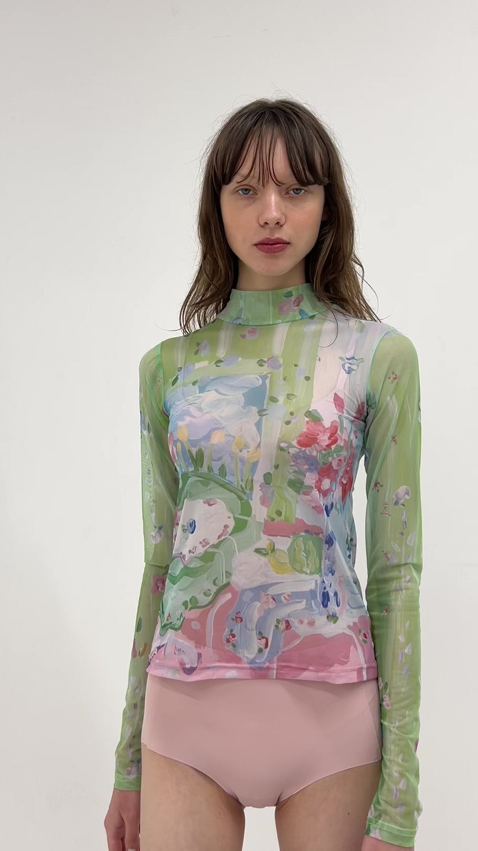 Morning room see-through tops