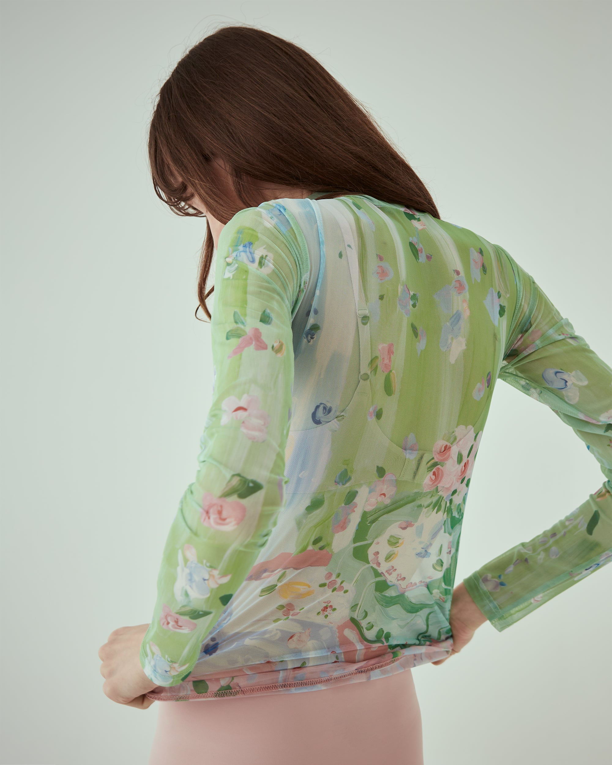 Morning room see-through tops