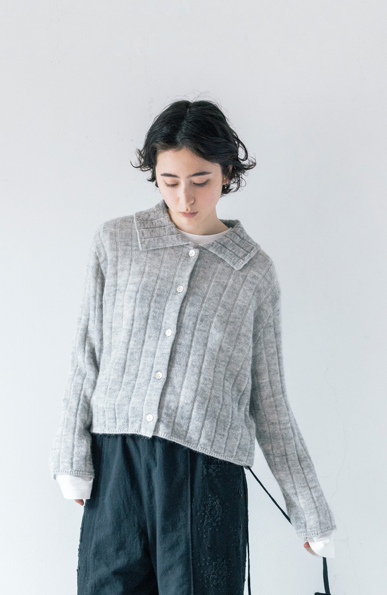 ワイドカラーニットカーディガン(2025 Autumn & Winter Collection)