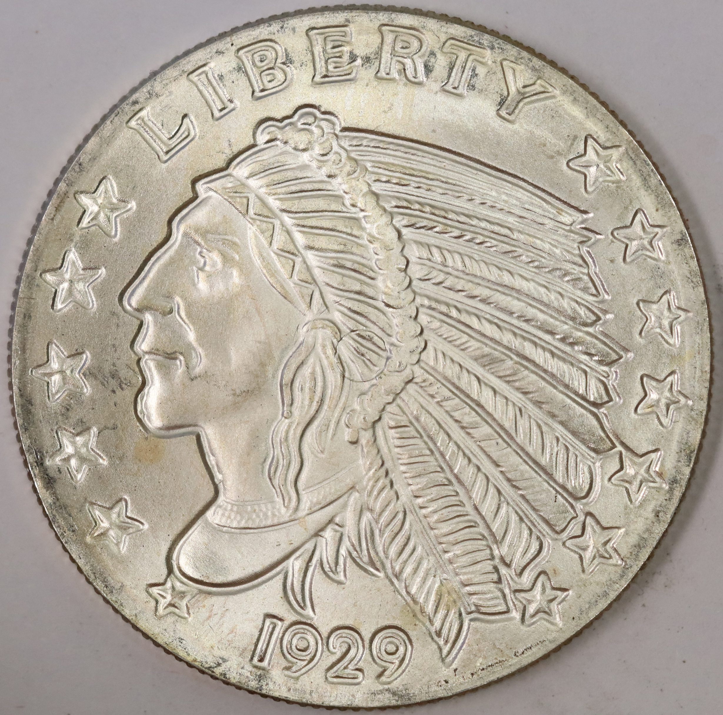 Auction – (1929) Indian Head Half oz .999 Silver Round