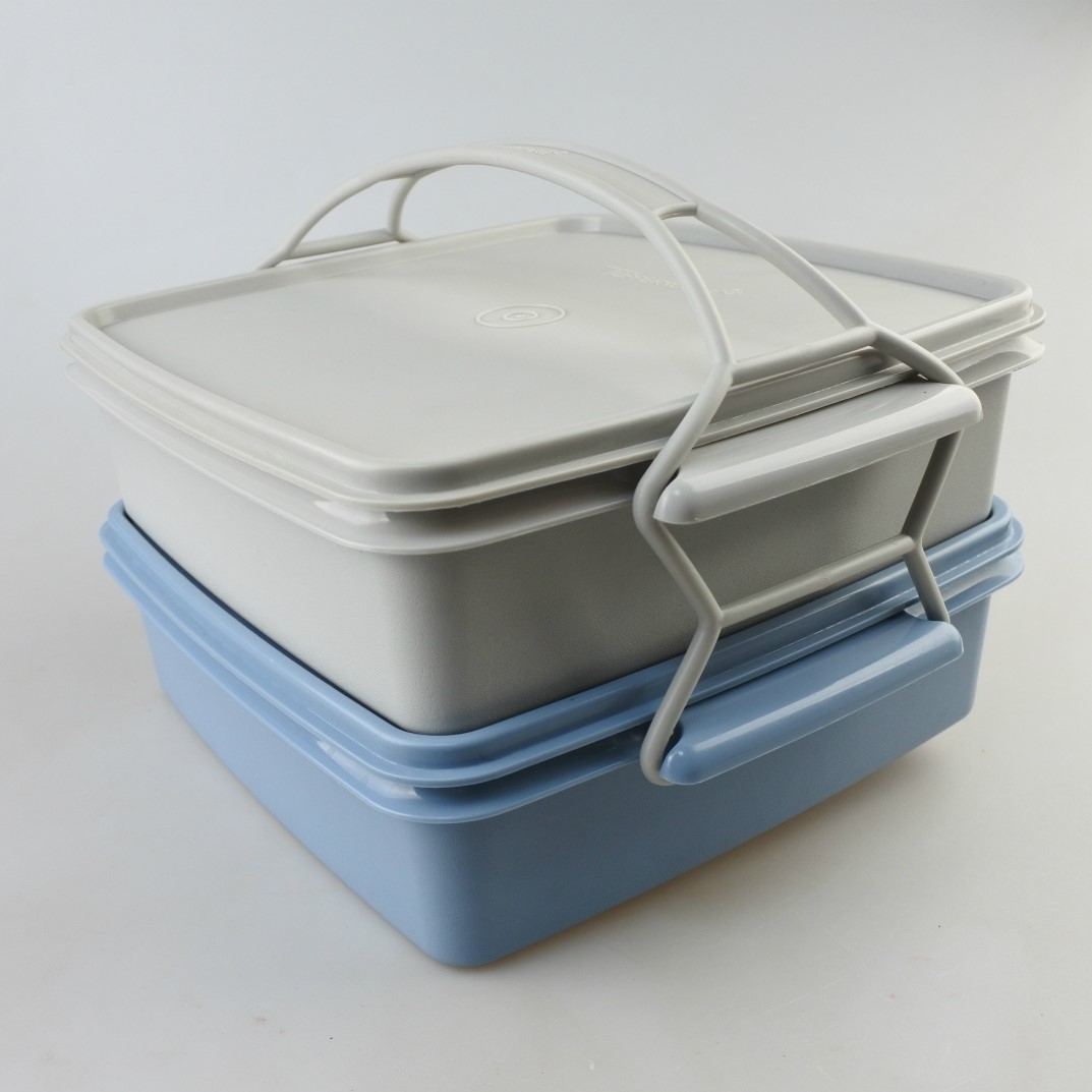 ビンテージ】日本製Tupperware（タッパーウェア） デュエット グレー