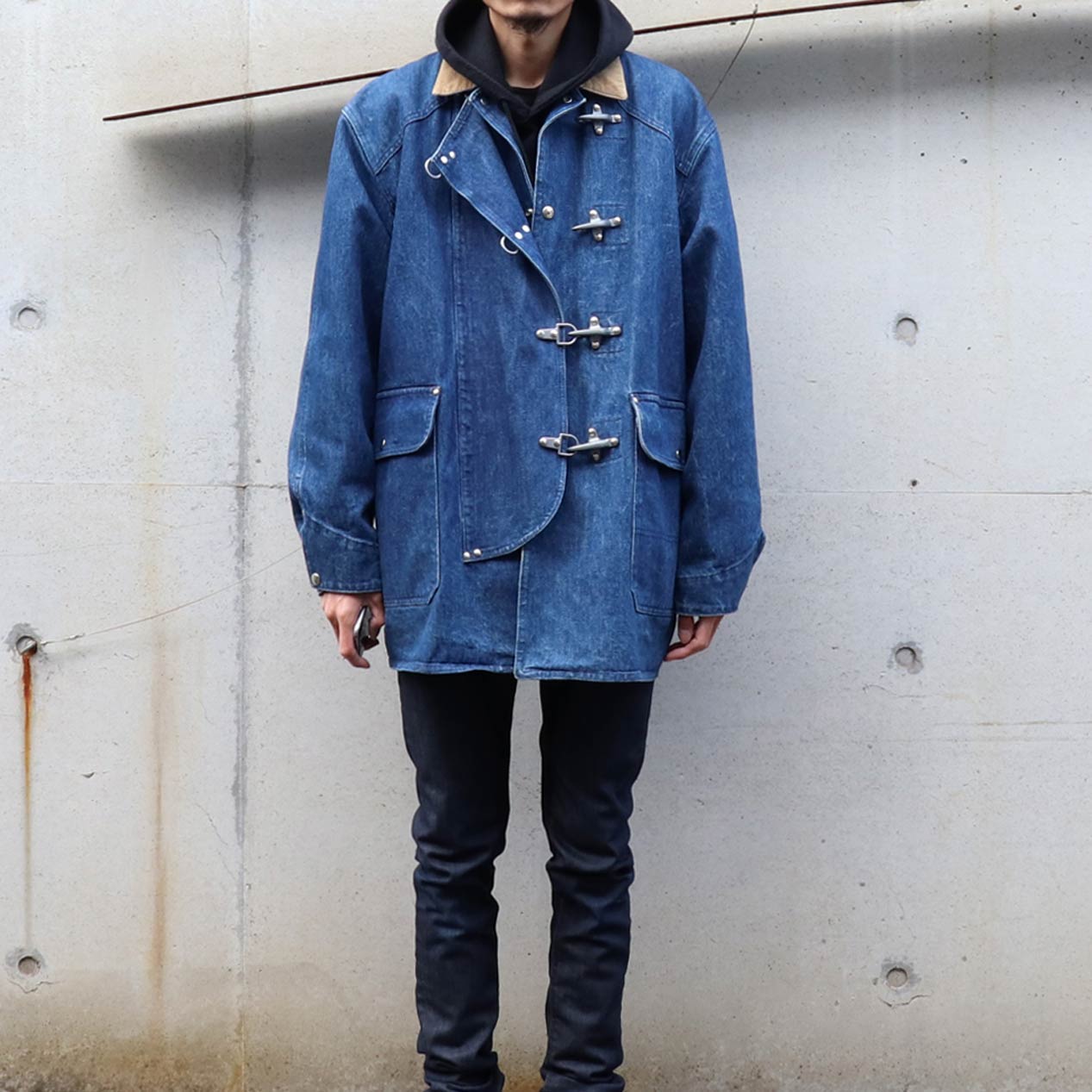 POST JUNK / 90's POLO RALPH LAUREN デニム ファイヤーマンジャケット [M]