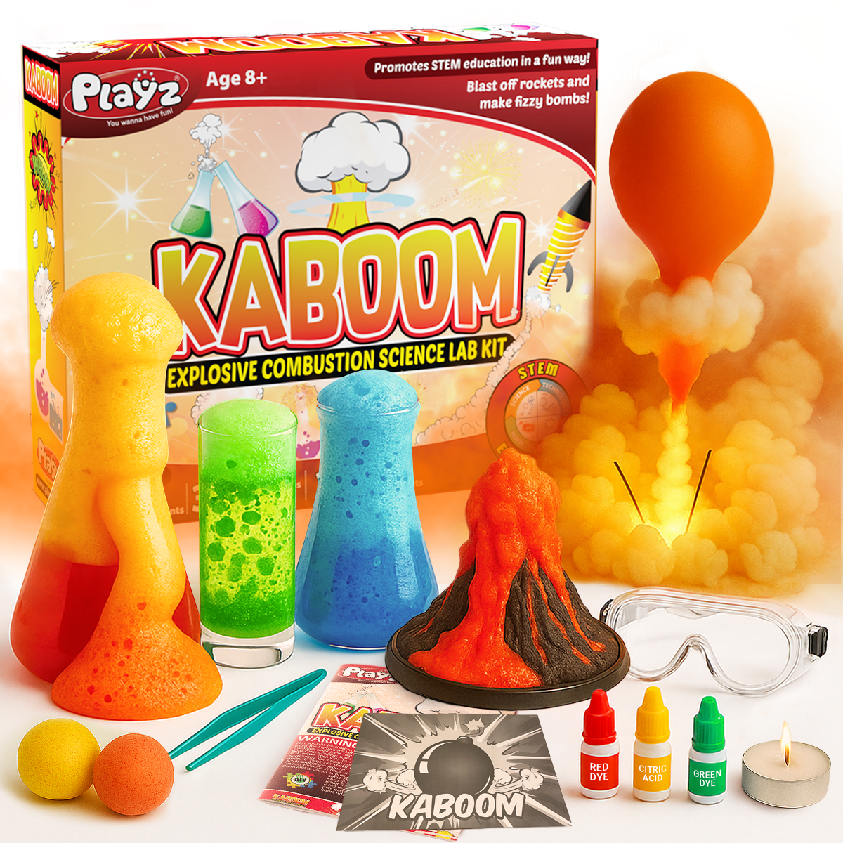Kaboom! Explosive Science Kit for Kids – Playz - Fun for all ages!