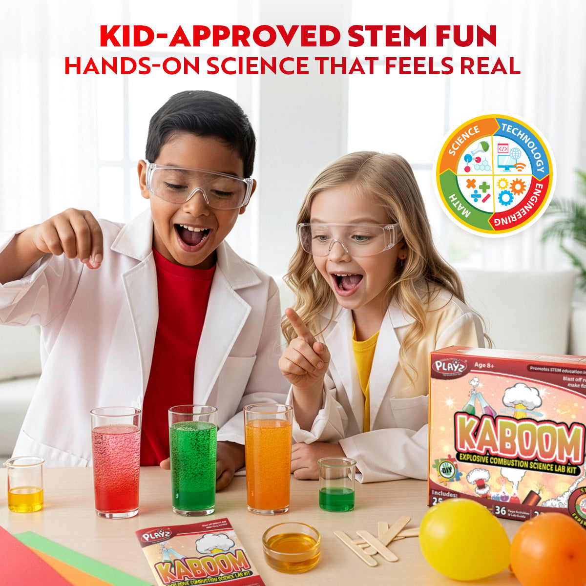 Kaboom! Explosive Science Kit for Kids – Playz - Fun for all ages!
