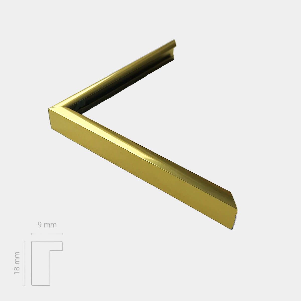 9 mm gold aluminum frame - A2 (42×60 cm) | PlakatKunst.com