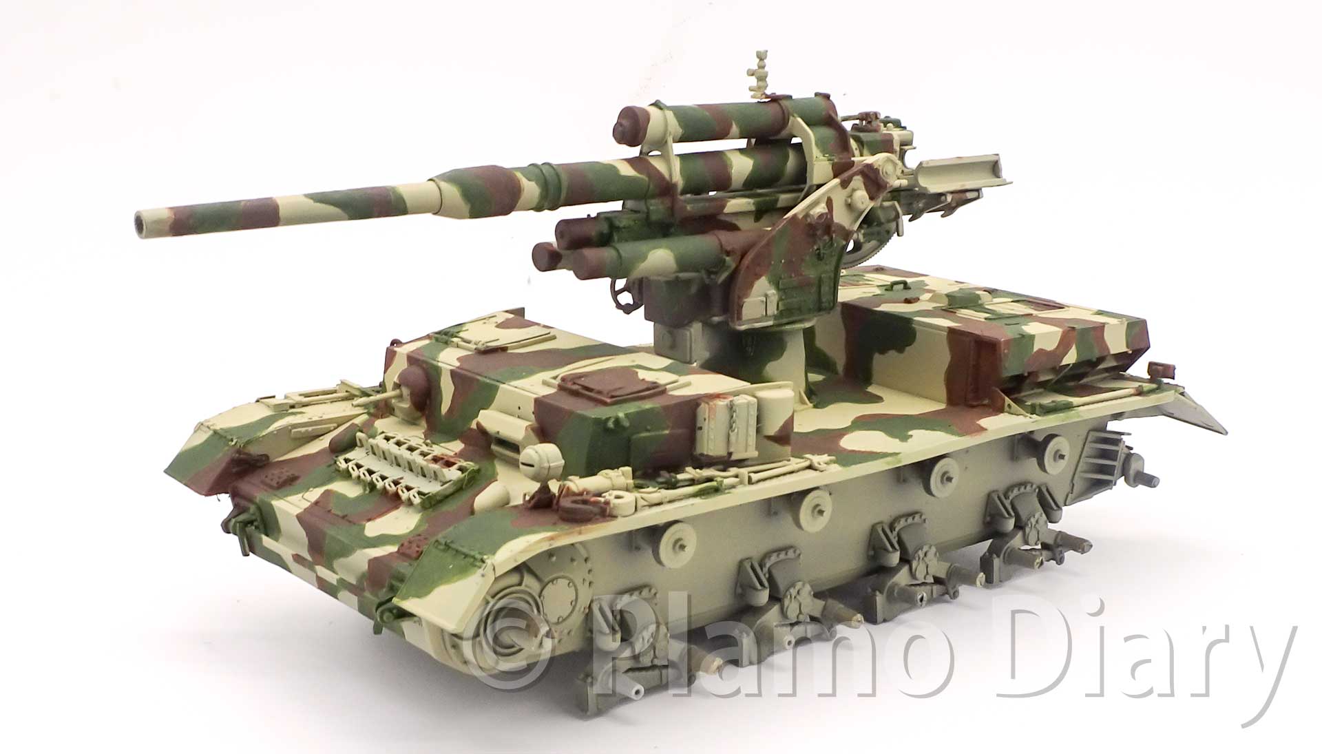 プラモ日記 » 4号戦車H型改造8.8cmFlak37自走砲 その11 迷彩塗装