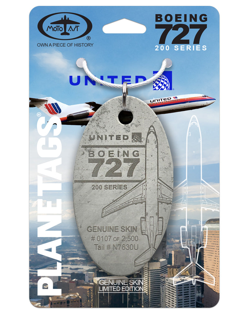 United Airlines® 727-N7630U – MotoArt PlaneTags