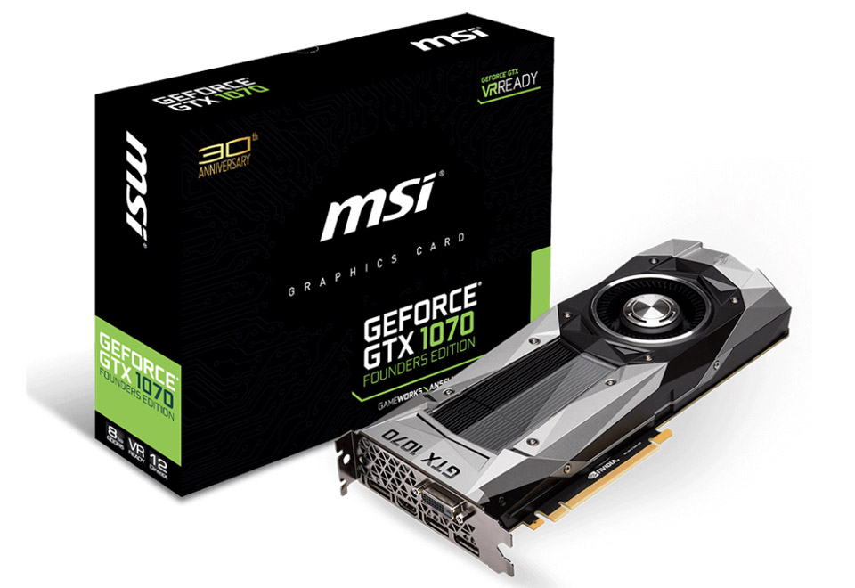 MSIのGTX1070グラボ｢GeForce GTX 1070 Founders Edition｣発売
