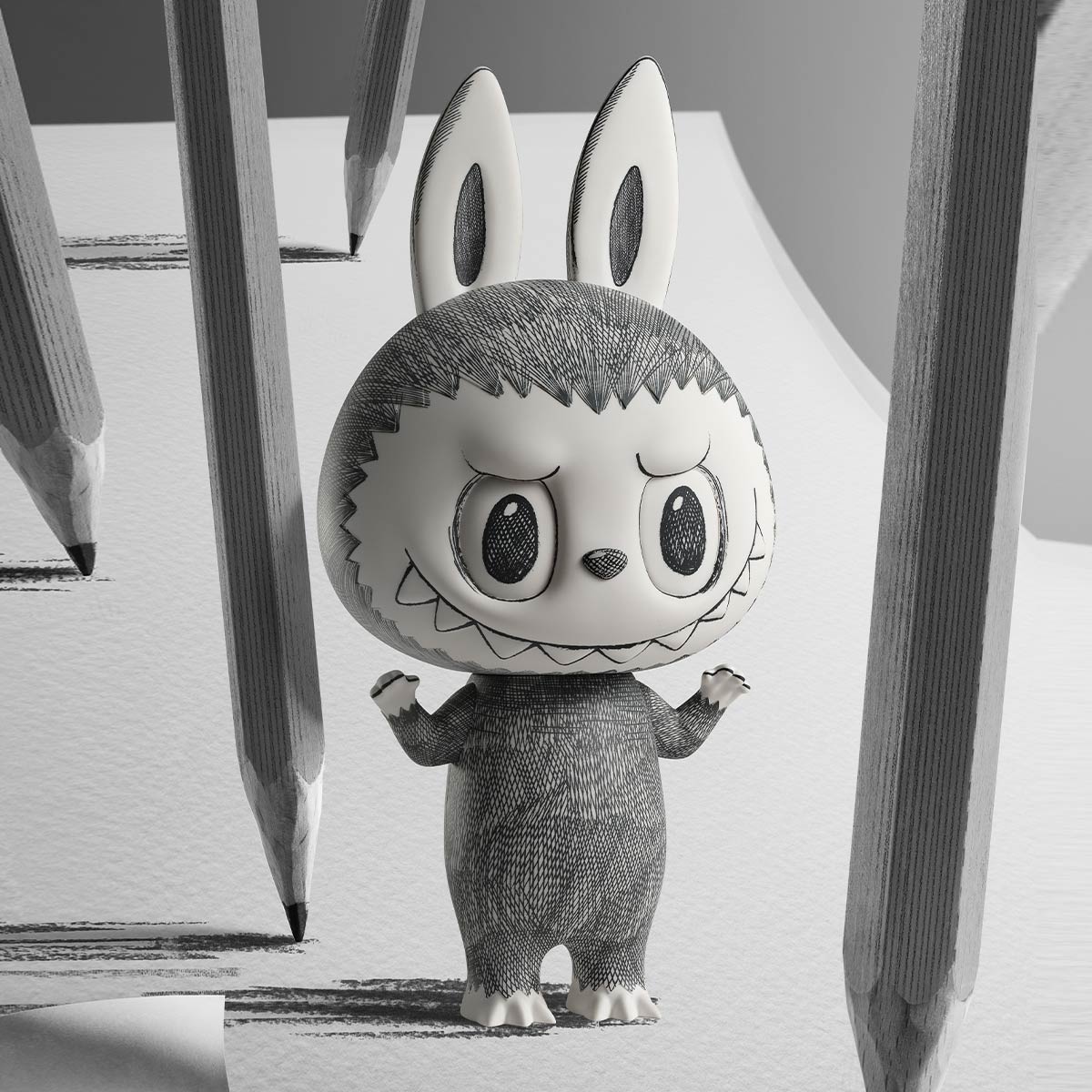 MEGA LABUBU 400% Sketch - POP MART (Italy)