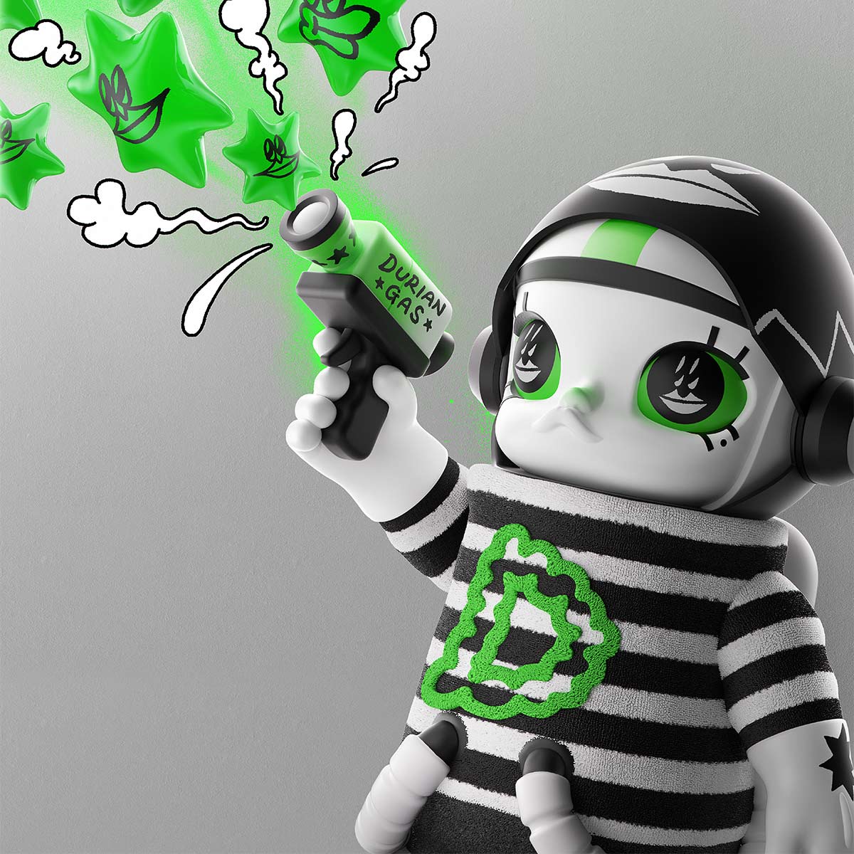 MEGA SPACE MOLLY 400% LALA COMPANY - Durian Man - POP MART (Singapore)