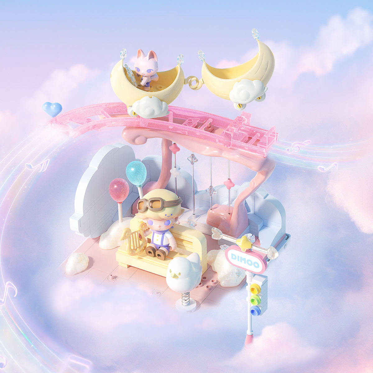 DIMOO Dream Melody Series Blocks - POP MART (Japan)