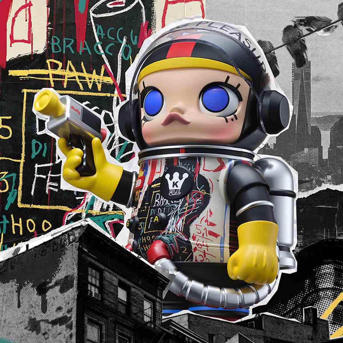 MEGA SPACE MOLLY 400% JEAN-MICHEL BASQUIAT - POP MART (Japan)