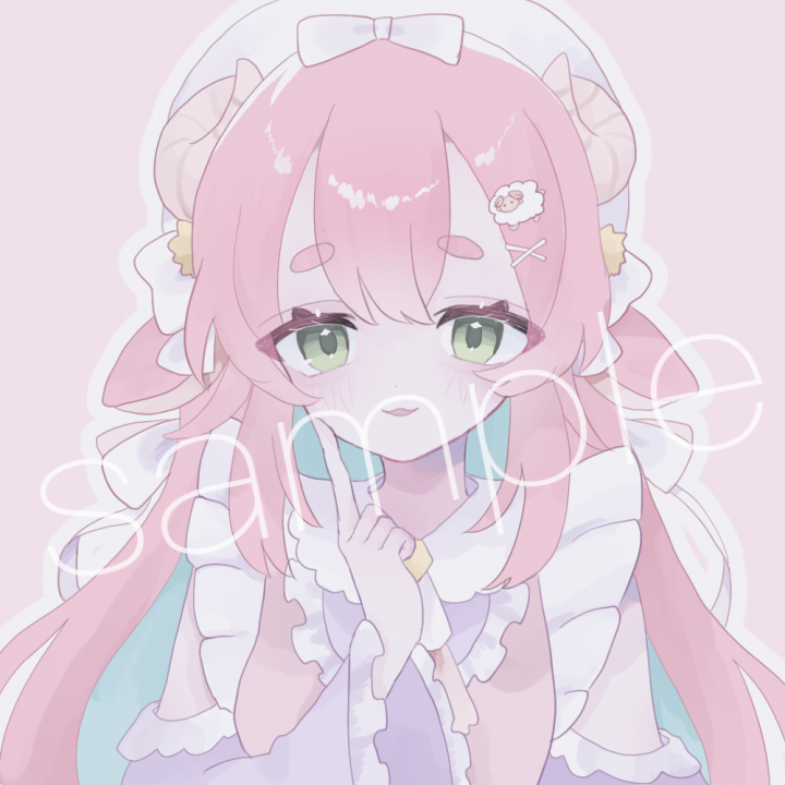 透明感のあるSNSアイコン描きます！かわいくて透明感のあるアイコン