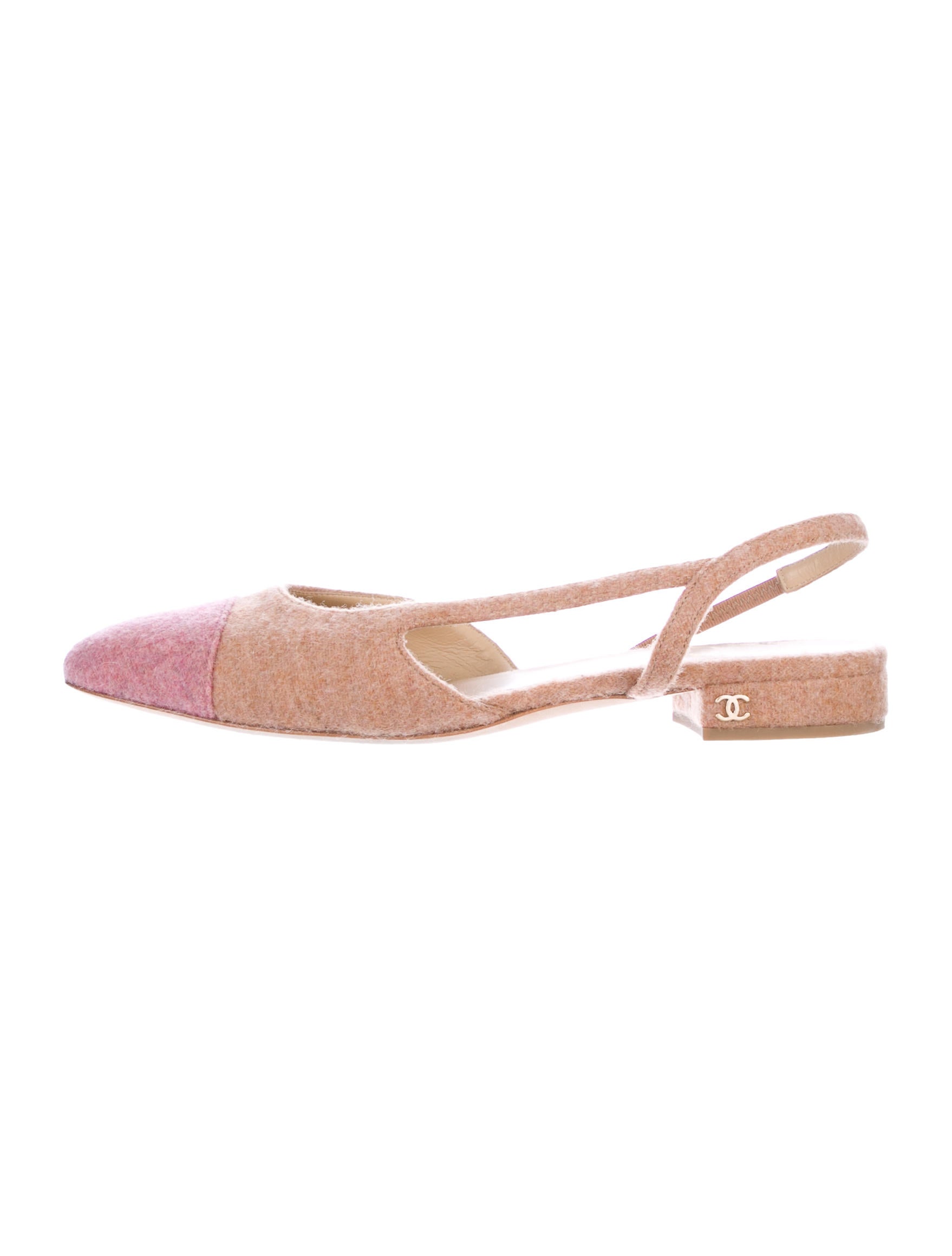 Chanel Tweed Slingback Flats - Neutrals Flats, Shoes - CHA197961