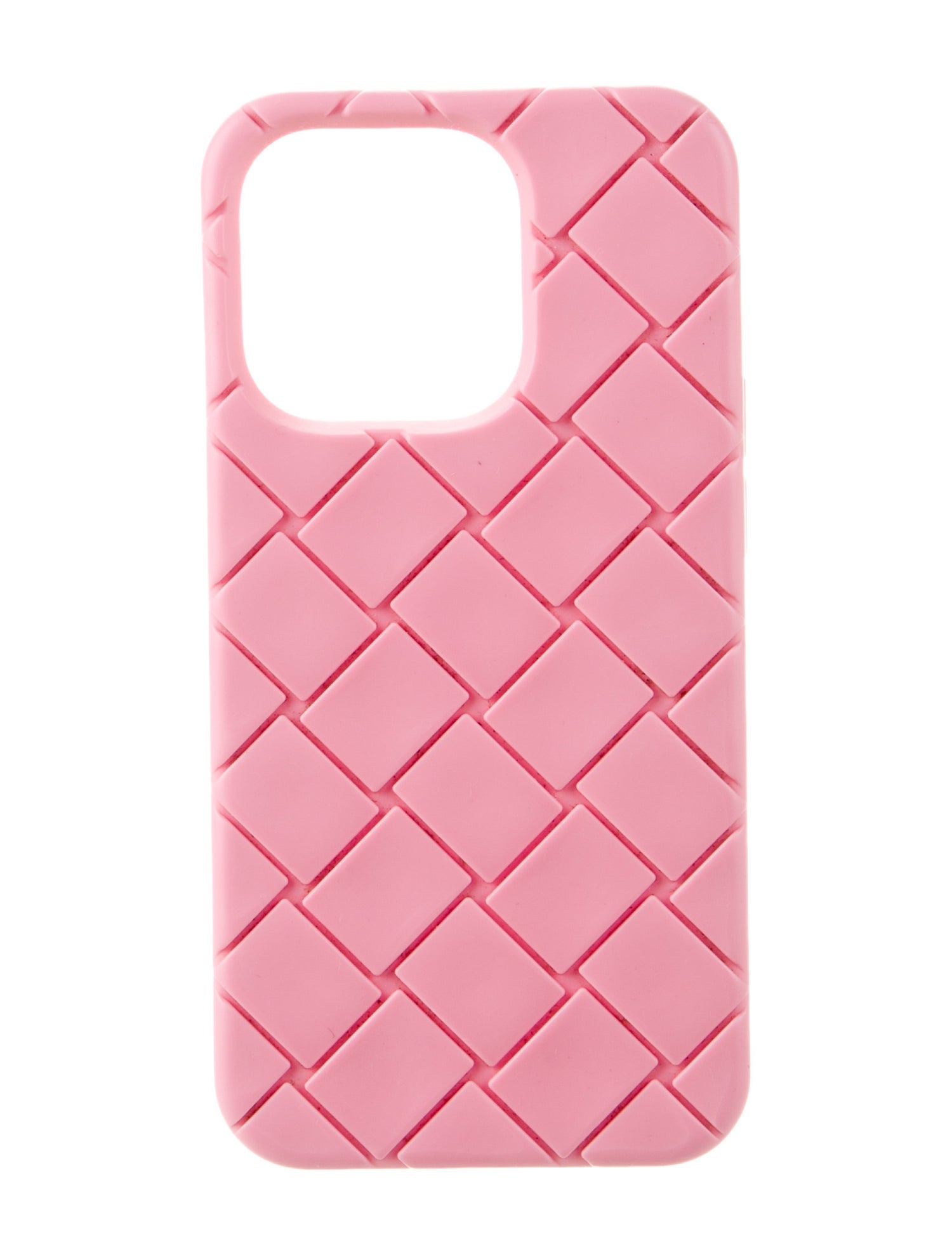Bottega Veneta Intrecciato iPhone 14 Pro Phone Case - Pink Phone