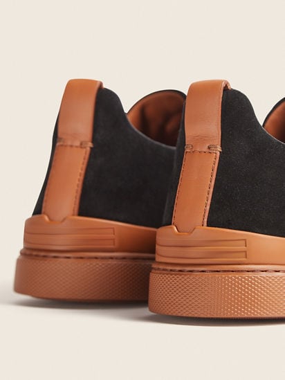 Black Suede Triple Stitch™ Sneakers FW25 28331662 | Zegna US