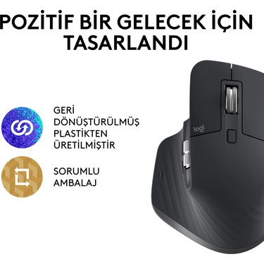 Logitech MX Master 3S Performans 8000 DPI Optik Sensörlü Fiyatı