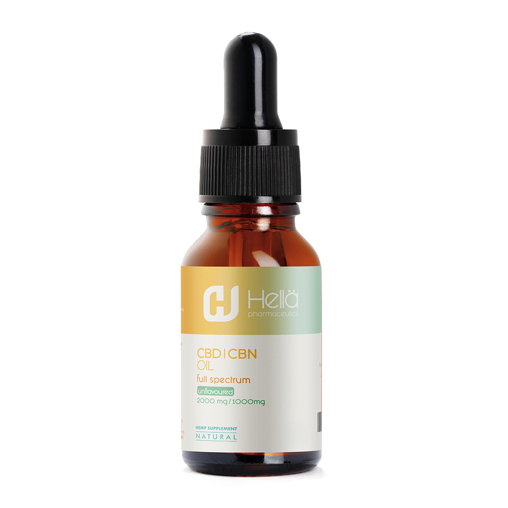 Hella Pharmaceutics – Natural Flavor – 3000mg CBD:CBN 2:1 Full
