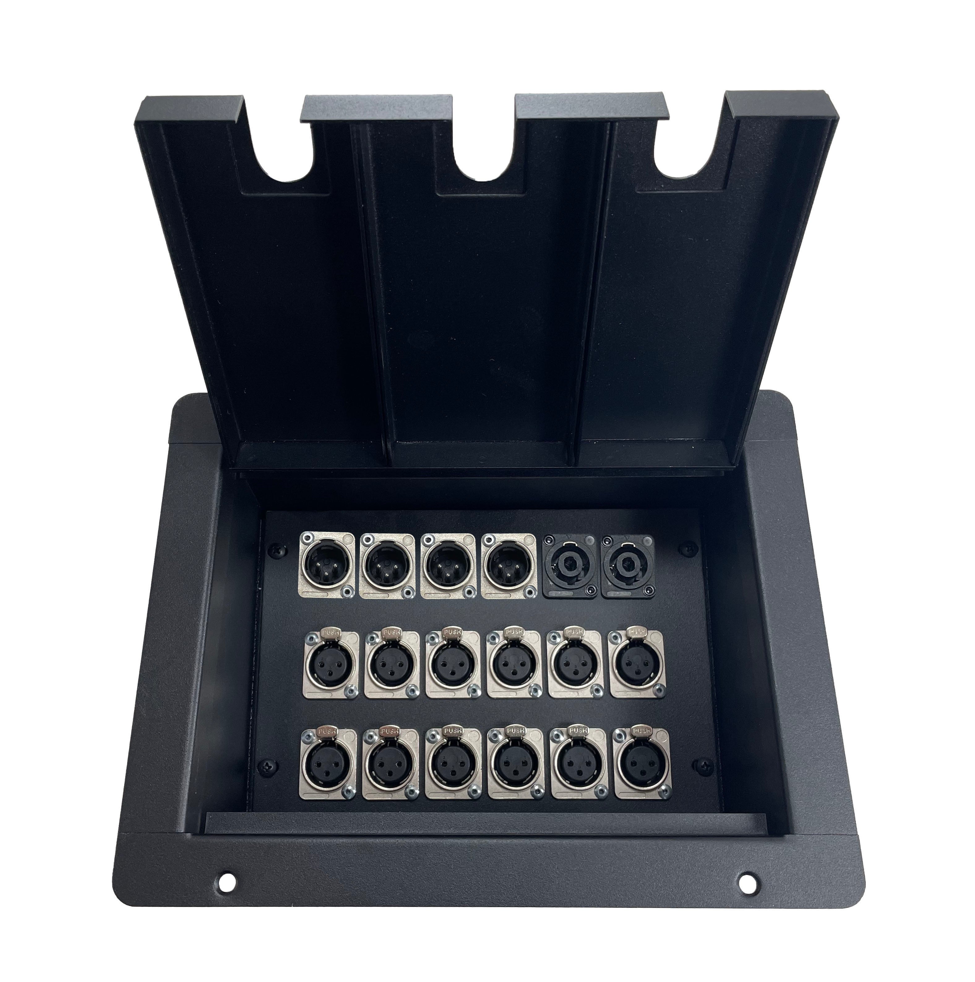 PROCRAFT FPPL-18X-BK - Recessed Stage Pocket / Floor Box 18 CH's - cus