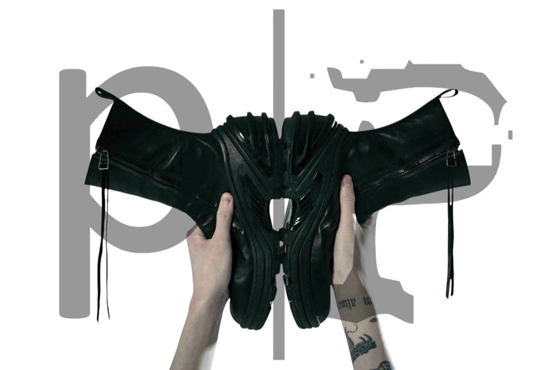 p|p : PP-001 OVER LOCK SIDE ZIP BOOTS_MARYAM HORSE FRONT