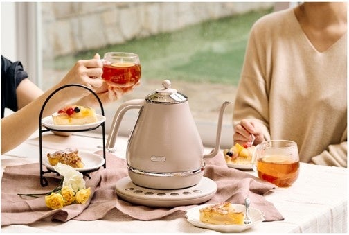 デロンギ アイコナ 温度設定機能付き電気カフェケトル」に新色ビター