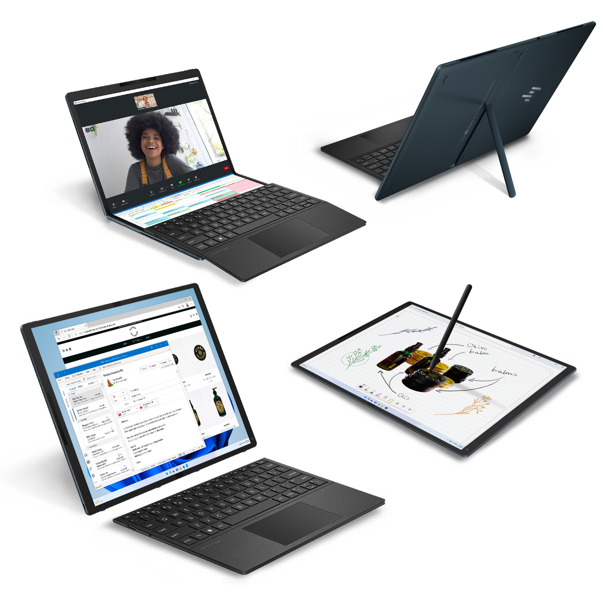 HP Spectre Foldable PC発表、ノート、タブレット、デスクトップに