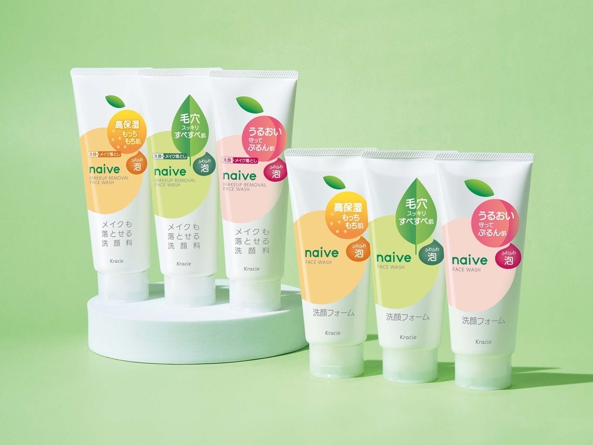 洗う成分100％植物生まれ「ナイーブ」洗顔シリーズ全面リニューアル