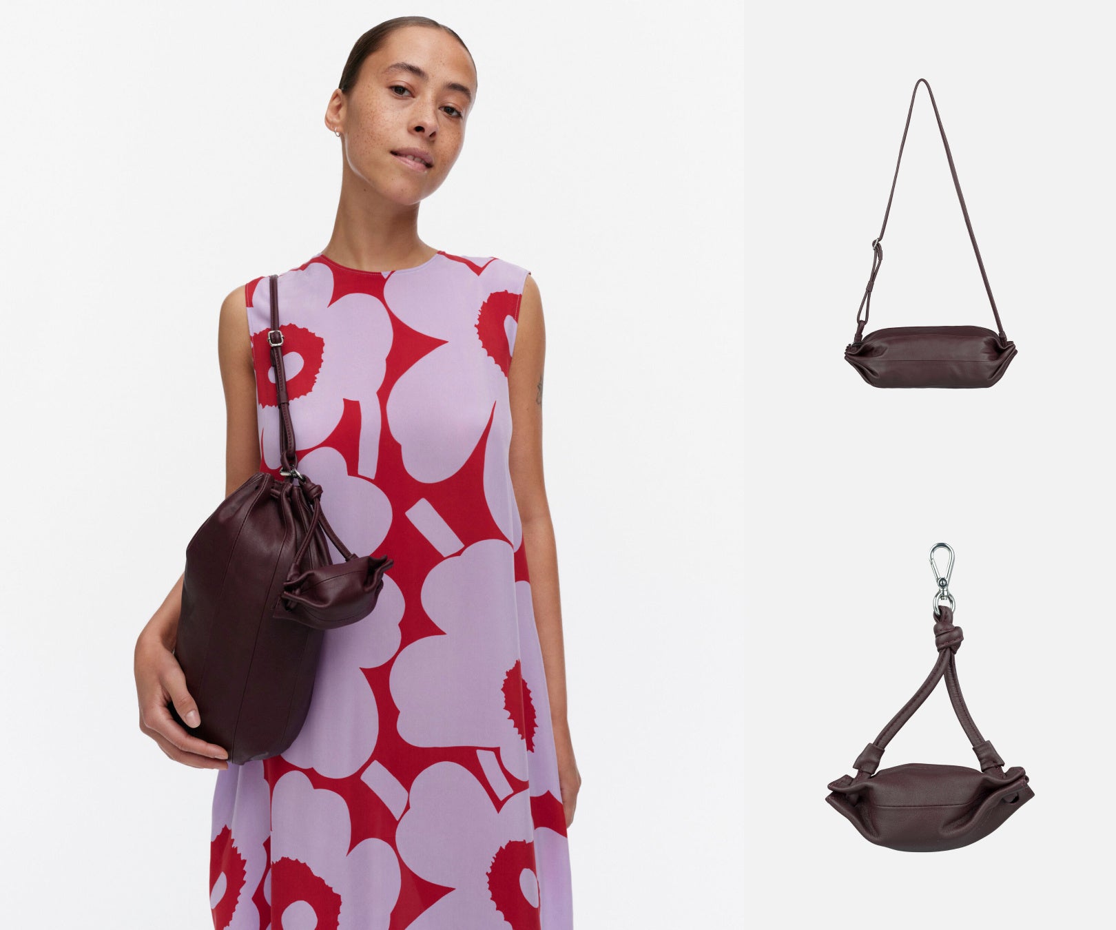 マリメッコ]レザーバッグシリーズ「Karla」に新色登場。組み合わせ自在