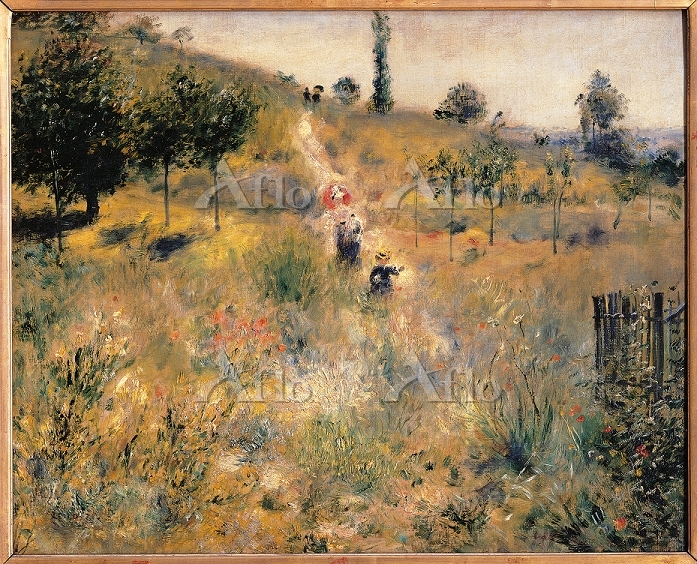ルノワール 「草原の坂道（夏の田舎道）」 [22007949]のアート作品