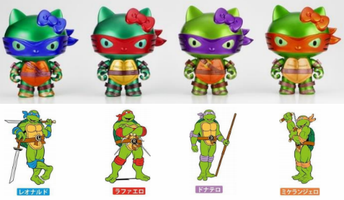 キティさん、全身緑に 「ミュータント タートルズ」とコラボ | ねとらぼ