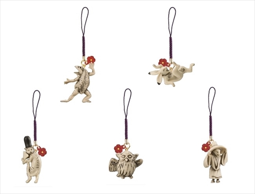 持ち歩ける日本国宝 「鳥獣戯画」が根付ストラップになってガシャポン