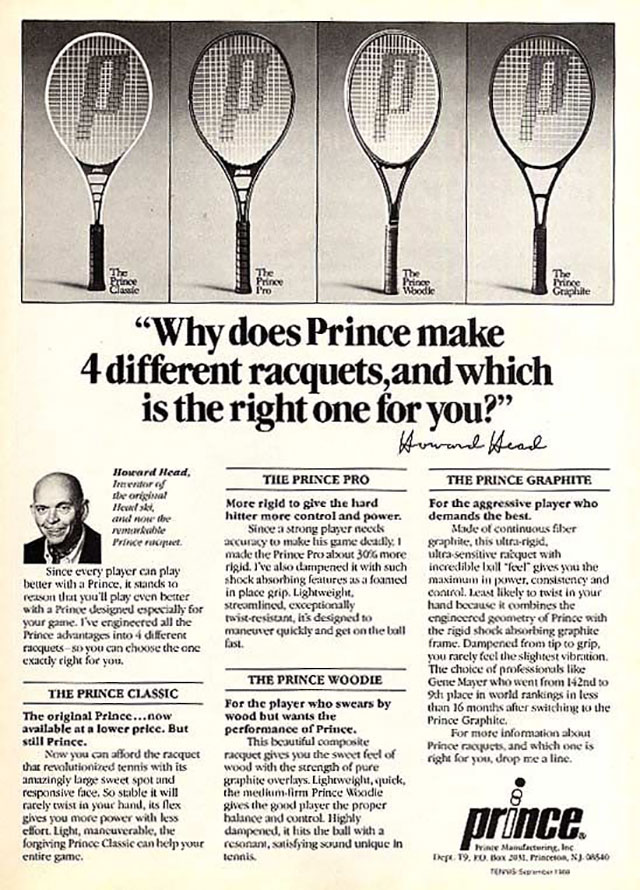 History - Prince プリンステニス公式サイト