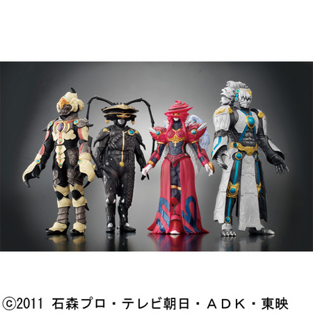 仮面ライダーフォーゼ」敵怪人の重塗装ソフビ人形シリーズ第2弾が受注