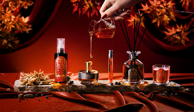 実りの秋を香りで味わう。真っ赤に色付く紅葉の輝きを表現した香り