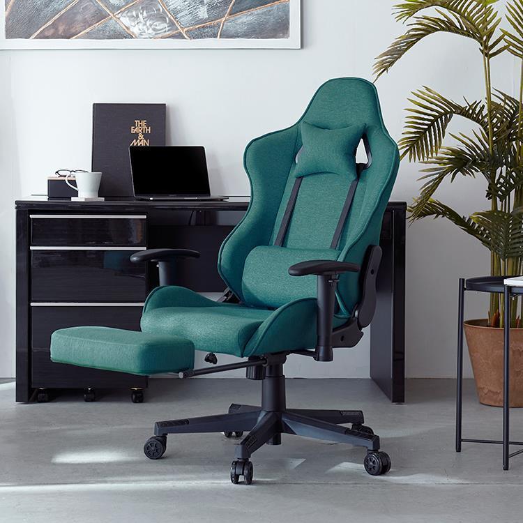 WEB限定】 ファブリックゲーミングチェア SGC-FOGN(グリーン): ソファ