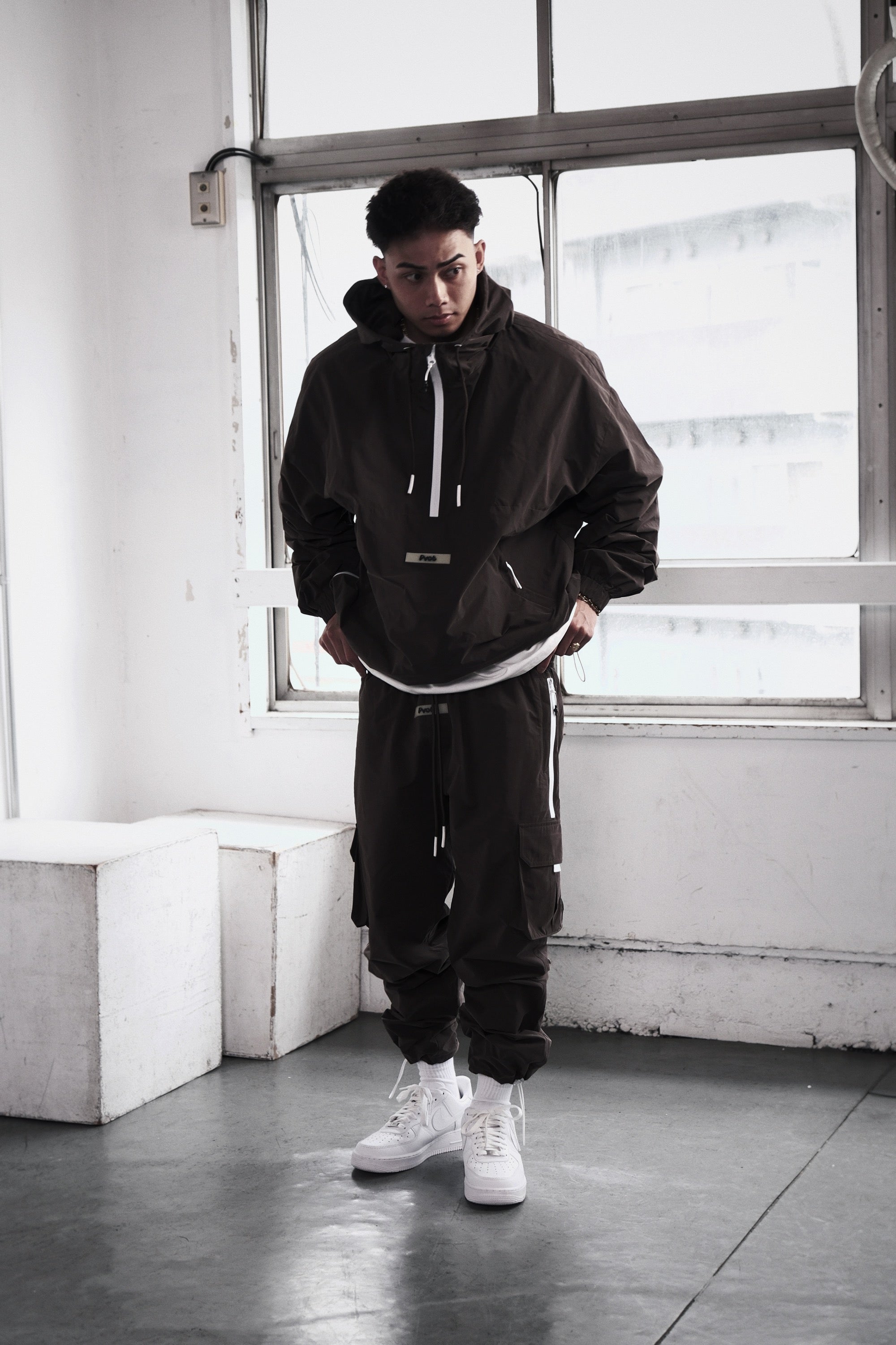 Pvot Anorak Premium Nylon Jacket (Charcoal Gray)