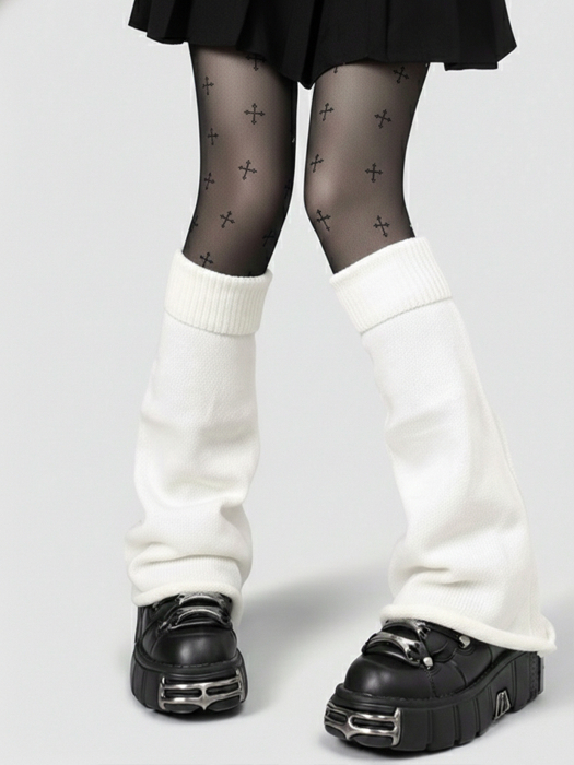 QOOZAセレクト / レッグウォーマー［WHT］55cm（582316） - QOOZA